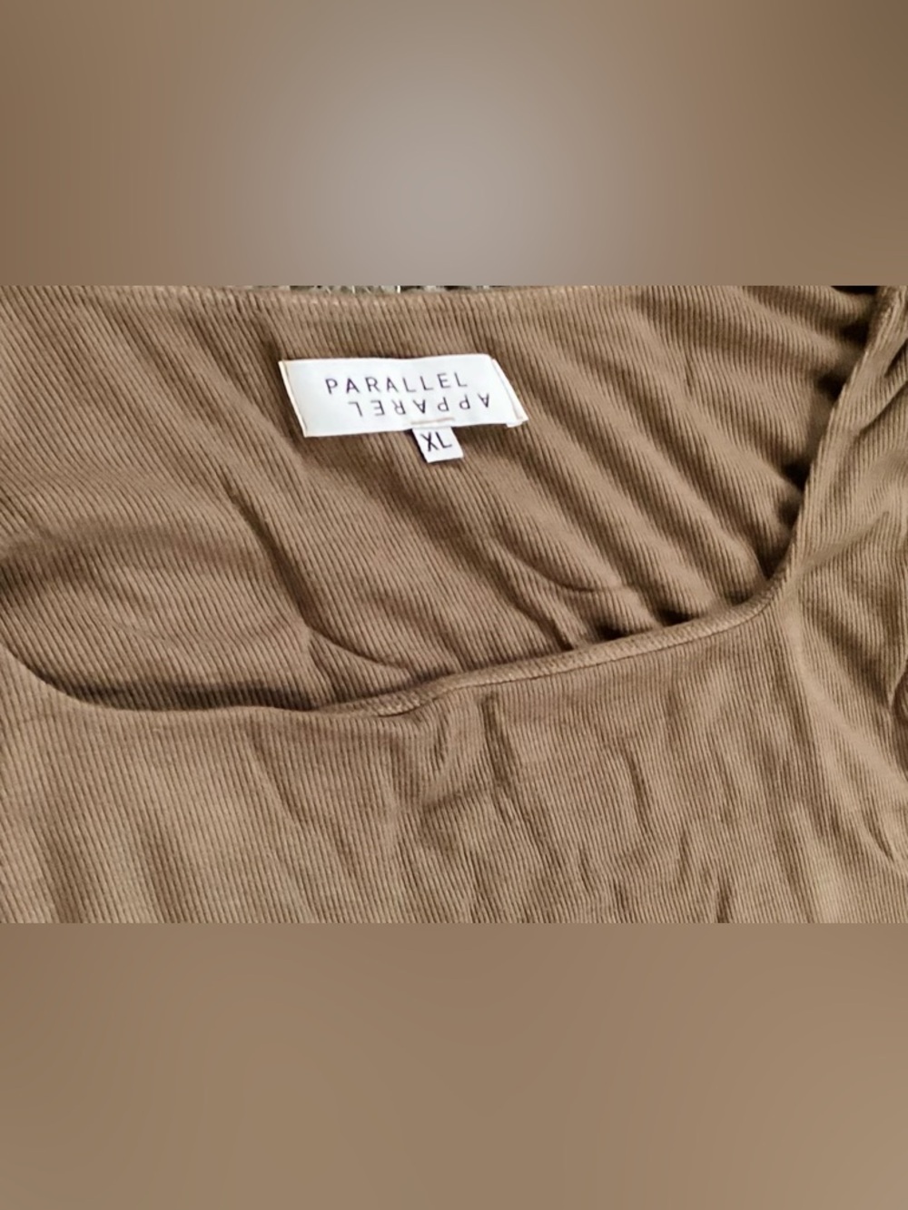 ☕️ Square Neck Long Sleeve Crop Top - Mocha